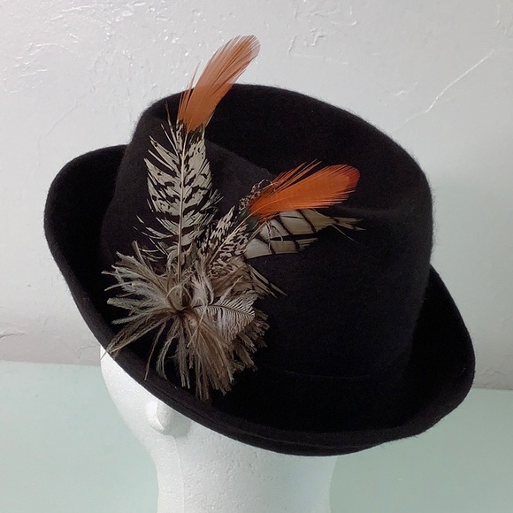 Vintage Mr John Debutante Wool Fedora hat size OSFM EUC - Picture 6 of 11